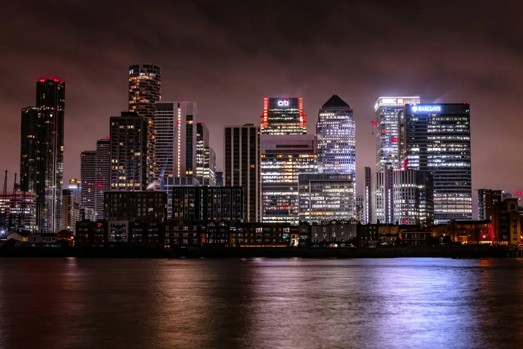Modern financial district architecture representing banking regulatory compliance and legal translation services.