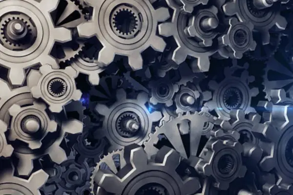 Interlocking gears representing precision in industrial and technical translation services.
